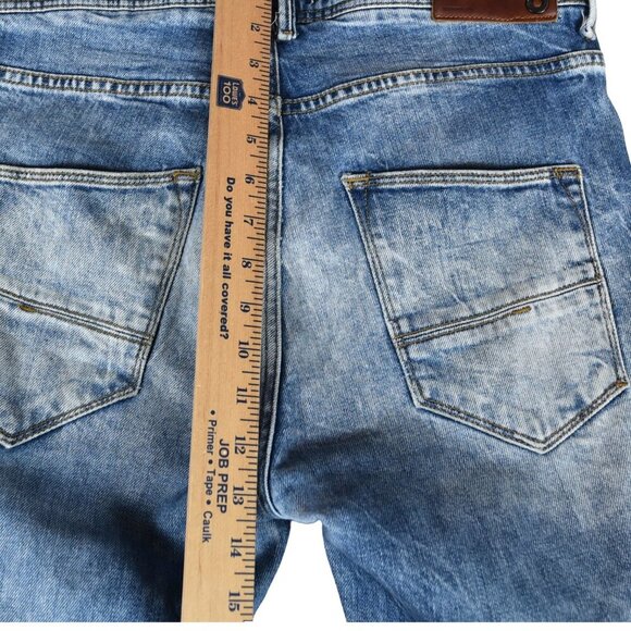 Zara Man Premium Denim Jeans Size 31 x 31 Distressed Wash Straight Fit Rugged - Picture 10 of 10